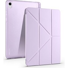 Nacario Zore Galaxy Tab S11 Kılıf Zore Tri Folding Kalem Bölmeli Standlı Kılıf Lila