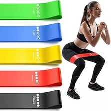 Nacario Farklı Dirençte Pilates Squat Aerobik Bandı - Hafif,orta,sert Çalışma Lastiği-Evde Spor Karın Kası