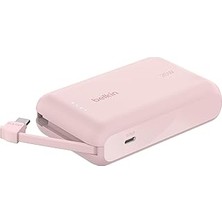 Nacario Belkin Boostcharge Power Bank, Entegre Kablolu Taşınabilir Şarj 10K Pd 20W - Usb-C Güç Dağıt