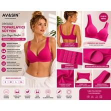 Av&sın Seamless Dikişsiz Toparlayıcı Sütyen Balensiz Destekli Seamless Kadın Sütyen Fuşya S