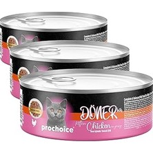 Nacario Prochoice Döner Chicken, Sos Içinde Tavuk Etli Tam & Dengeli Yavru 70 gr x 12 Adet (3 P