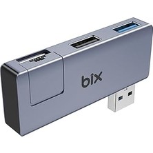 Nacario Bix BX22HB USB To USB 3.2 USB 2.0 RJ45 Dönüştürücü Adaptör Hub