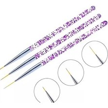 Nacario Tırnakmania Nail Çizim Fırça Seti (Mor) 4065