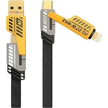Nacario Şarj Kablosu 27W 65W Hızlı Şarj Type-C Iphone Hepsi Paraşüt Ipinden Kopmaz Kablo