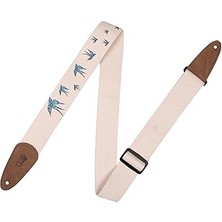 Nacario Levy's Leathers 2" Cotton Guitar Strap With Decorative Print And Suede Ends