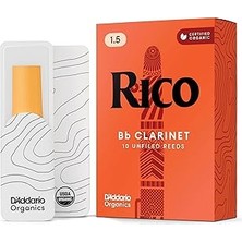 Nacario Rico By D'addario Bb-Klarinettenblätter | Hochpräzise Gefertigt | Böhm | Stärke 1,5 | 10ER-PACKUNG