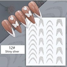 Nacario Nicole 3D Reflektif Efekt Nail Sticker Model - 17 (55881-17) 3031