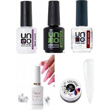 Nacario Fontenay Kalıcı Oje Set 1, Top Coat, Base Coat, Primer 12ML, Blooming Jel 15ML, Hamur Jeli 15ML, Şe