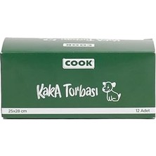 Nacario Cook Kaka Torbası, 12 Rulo x 30 Torba, 360 Adet, Elma Kokulu, Yeşil