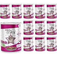 Nacario Prostar Yetişkin Biftekli Jöleli Konserve Mama 400 gr x 12 Adet