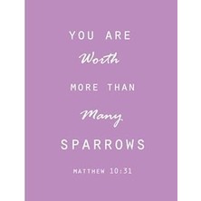 Nacario You Are Worth More Than Many Sparrows: Notebook (Softcover, Lined Paper, 8.5 x 11 Large)