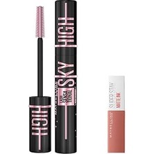 Nacario New York Lash Sensational Sky High Cosmic Black Maskara & Mini Super Stay Matte Ink Liki