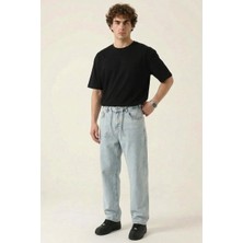 Erkek Rahat Kesim Denim Mavi Pantolon