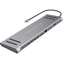 Nacario 14IN1 Type-C To Multi Function Docking Station - 4K Hdmi̇ Dönüştürücü 100W Pd 3.0