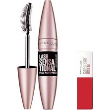Nacario New York Lash Sensational Yelpaze Etkili Intense Black Maskara - Ekstra Siyah 9.5 ml & M