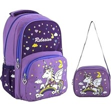 Nacario Relxion Ilkokul Çantası Beslenmeli Unicorn Mor 1340