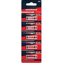Nacario 5 Adet 27A 12V Spesifik Pil C5 27A 12 Volt Alkalin Kısa Ince Kalem Alarm Kumandası Pili (5)