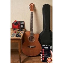 Nacario PHX-187 Masif Ağaç Akustik Gitar 4/4 Yetişkin Boy