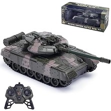Nacario Oyuncak 2.4ghz Uzaktan Kumandalı Paletli Rc Tank Şarjlı Işıklı Sesli Gövdesi 360° Dönen Askeri Tank