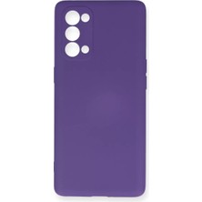 Aslanoğlu Store Oppo Reno 5 Pro Kılıf Nano Içi Kadife Silikon - Mor