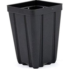 Nacario Grower's Solution Kare Sera Saksıları 8,89 cm x 12,7 cm - Siyah - Plastik - Derin - Miktar 50