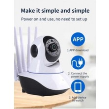 Alvera Collection INT-CMR11 5 Antenli Wifi Güvenlik Kamerası 360