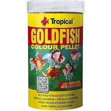 Nacario Tropical Goldfish Colour Pellet Size Size Small 250ML 90GR