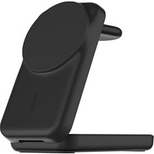 Nacario Belkin Ultracharge Magsafe Uyumlu 3’ü 1 Arada Qi2 25W Kablosuz Şarj Cihazı, Iphone 17, Watch,