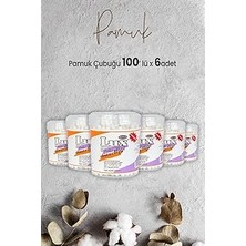 Nacario Lux Pamuk Çubuğu 100' Lü x 6 Adet