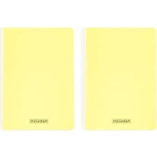 Nacario Meteksan Seren Pastel A5 Pp Kapaklı Defter, 60 Yaprak, Kareli, Sarı 2li Paket
