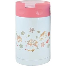 Nacario Trendix Çelik Içli Termos 500 ml Pembe Çelik Kaşık Ile TX-6129