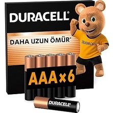 Nacario Basic Aaa Alkalin Ince Kalem Pil (6'lı Paket) – 1,5V – Daha Uzun Ömürlü – Günlük Cihazlar