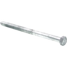 Nacario Prime-Line 9057586 Altıgen Gecikme Vidaları, 1,5 cm x 10 Inç, A307 A Sınıfı Sıcak Daldırma Galvaniz