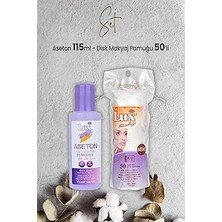 Nacario Lux Aseton 115 ml Disk Makyaj Pamuğu 50'li