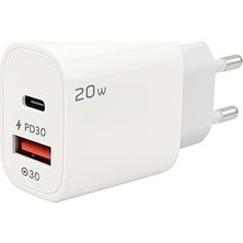 Nacario Redline 20W USB A + Type C Girişli Şarj Adaptörü