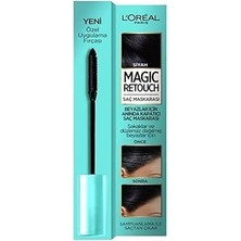 Nacario L'oréal Paris Magic Retouch Beyazlar Için Anında Kapatıcı Saç Maskarası Siyah