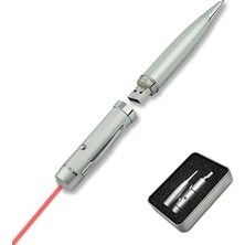 Nacario Lunatic Kl-1 Sunum Kalemi 16 GB USB Bellek Özellikli Metal Kutulu Kırmızı Lazerli, LED Işıklı Point