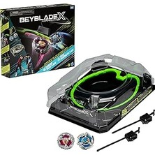 Nacario Beyblade x Xtreme Savaş Seti, Beystadium Arenalı X-Celerator Rail, 2 Sağ Dönen Top Oyuncak, 2 Fırla