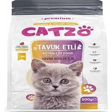 Nacario Catzo Tavuk Etli Yavru 500 G | Kitten Dry Cat Food | 3-6 Destekli, Dengeli Bes