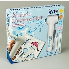 Nacario Serve Airbrush Kit 12 Keçeli̇ Kalem Ile Bi̇rli̇kte