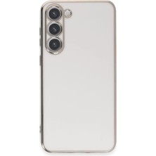 Aslanoğlu Store Samsung Galaxy S23 Kılıf Volet Silikon - Beyaz