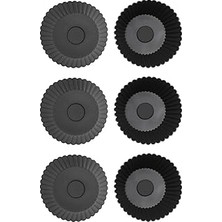 Nacario Antrasit Silikon Mini Brownie Muffin Kalıbı, 7x3 Cm, Cupcake Kalıbı, Bpa Içermez, 6 Adet