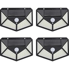 Nacario Amber LED LED Solar Hareket Sensörlü Dış Ortam Bahçe Aydınlatması, Güneş Enerjili, Su Geçirmez, 100