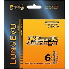 Nacario Mark Strings Longevo Stainless Steel Nanofilm Shielded 11-49 Elektro Gitar Teli