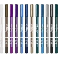 Nacario 12'li Super Long Lasting Yumuşak Sürüm Eyeliner Renkli