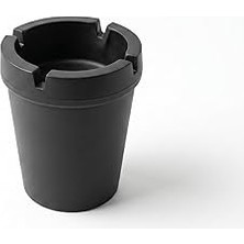 Nacario Plastik Küllük Siyah - Kokusuz Kapaklı Araç Içi Bardaklık Uyumlu Oto Küllüğü, Rüzgar Geçirmez Dı