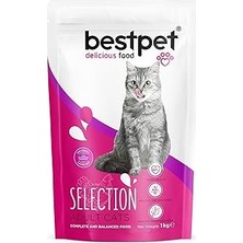 Nacario Bestpet Selection Yetişkin, Seçici Kediler Için Tavuk Etli Kuru Mama, 1 kg