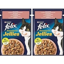 Nacario Felix Sensation Somon & Karidesli Yaş Mama 85 gr 2li Paket