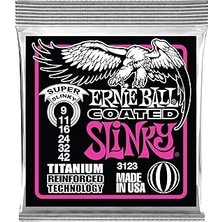 Nacario Ernie Ball Süper Slinky Kaplamalı Titanyum Rps Elektro Gitar Telleri, Ölçü 9-42