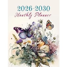 Nacario 5-Year Monthly Planner: Multi Year Organizer, Vintage Flowers And Butterflies Cover